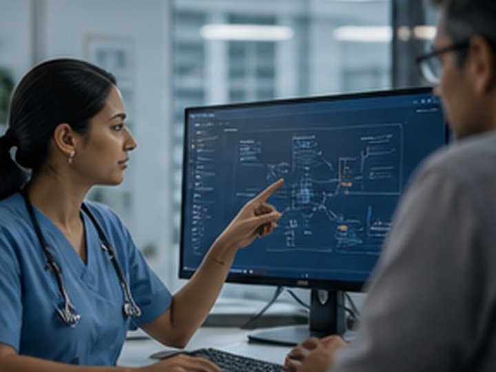 Healthcare sector technology imagery