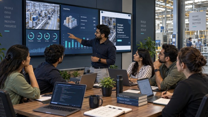 Manufacturing sector technology imagery
